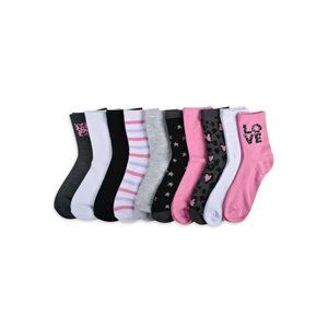 No Boundaries Women's Graphic Shortie Crew Socks 10pk